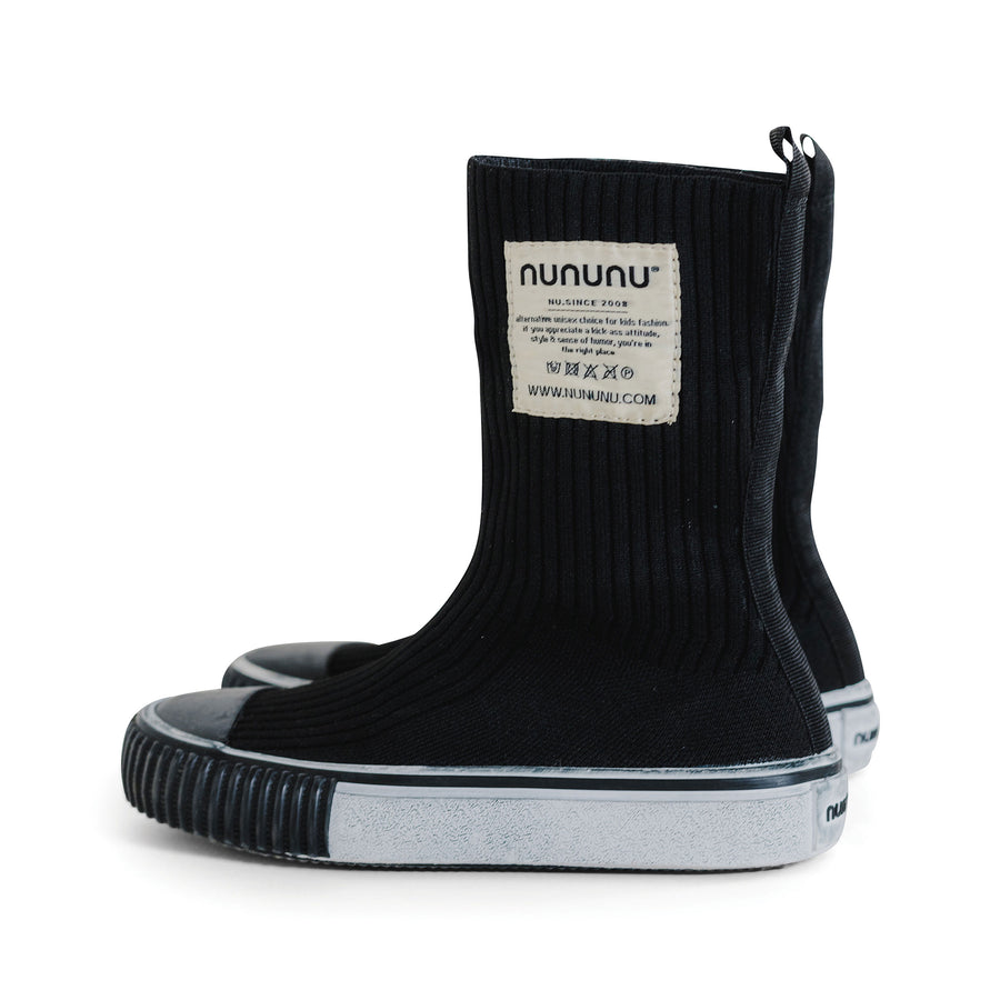 NUNUNU Black Extra High Sock Sneaker