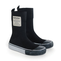 NUNUNU Black Extra High Sock Sneaker