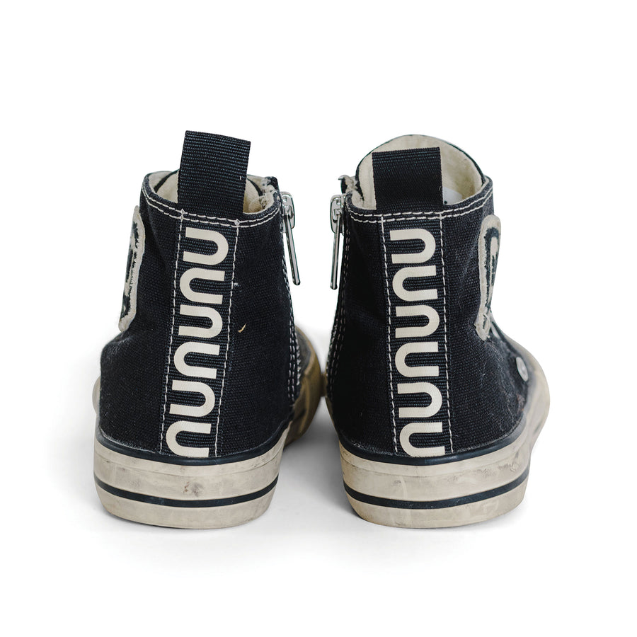 NUNUNU Black High Tops .