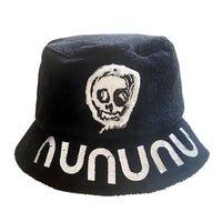NUNUNU Black Terry Cloth Beach Hat