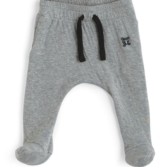 Nununu Heather Grey Soft Footed Baggy Pants