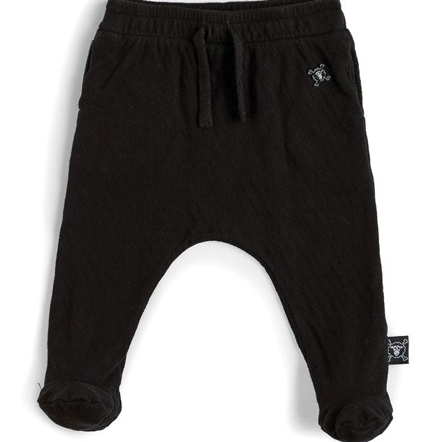 Nununu Black Soft Footed Baggy Pants