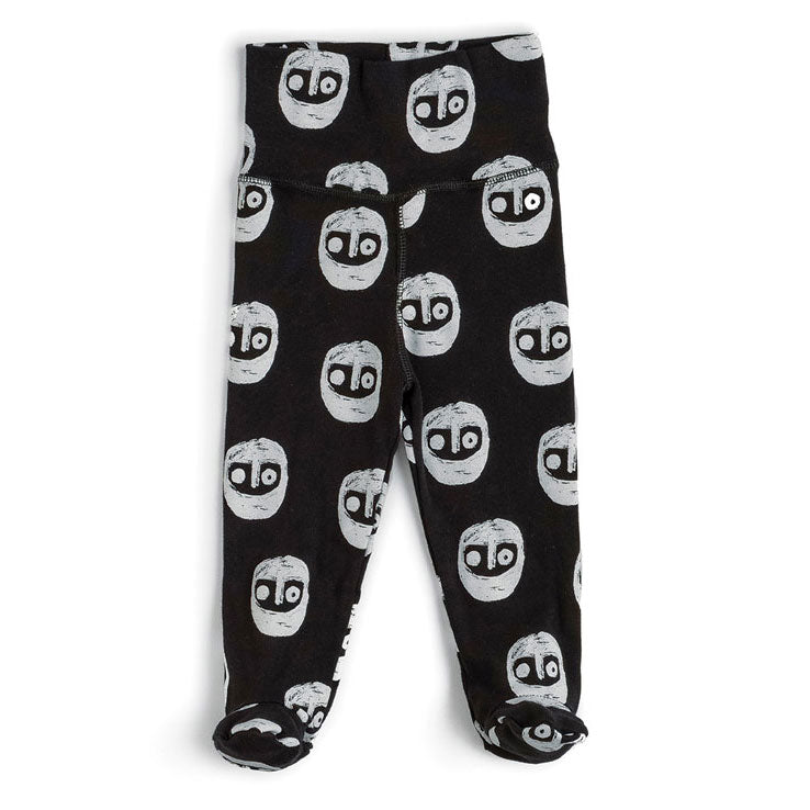 NUNUNU Black Warriors Footed Leggings