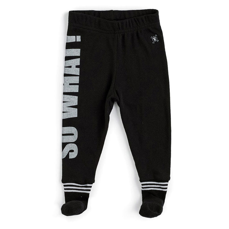 NUNUNU Black So What Footed Sock Pants