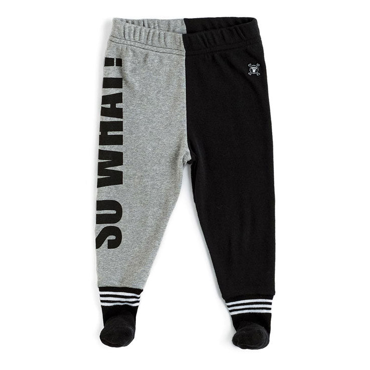 NUNUNU Black/Grey So What Footed Sock Pants