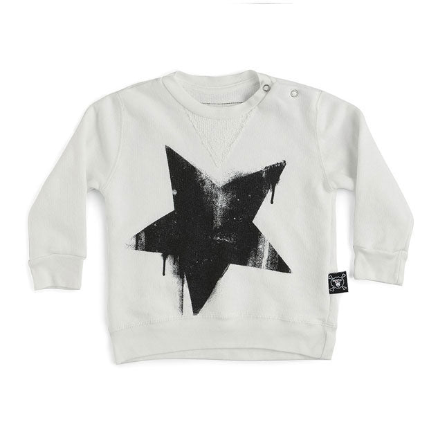 NUNUNU White Falling Star Sweatshirt