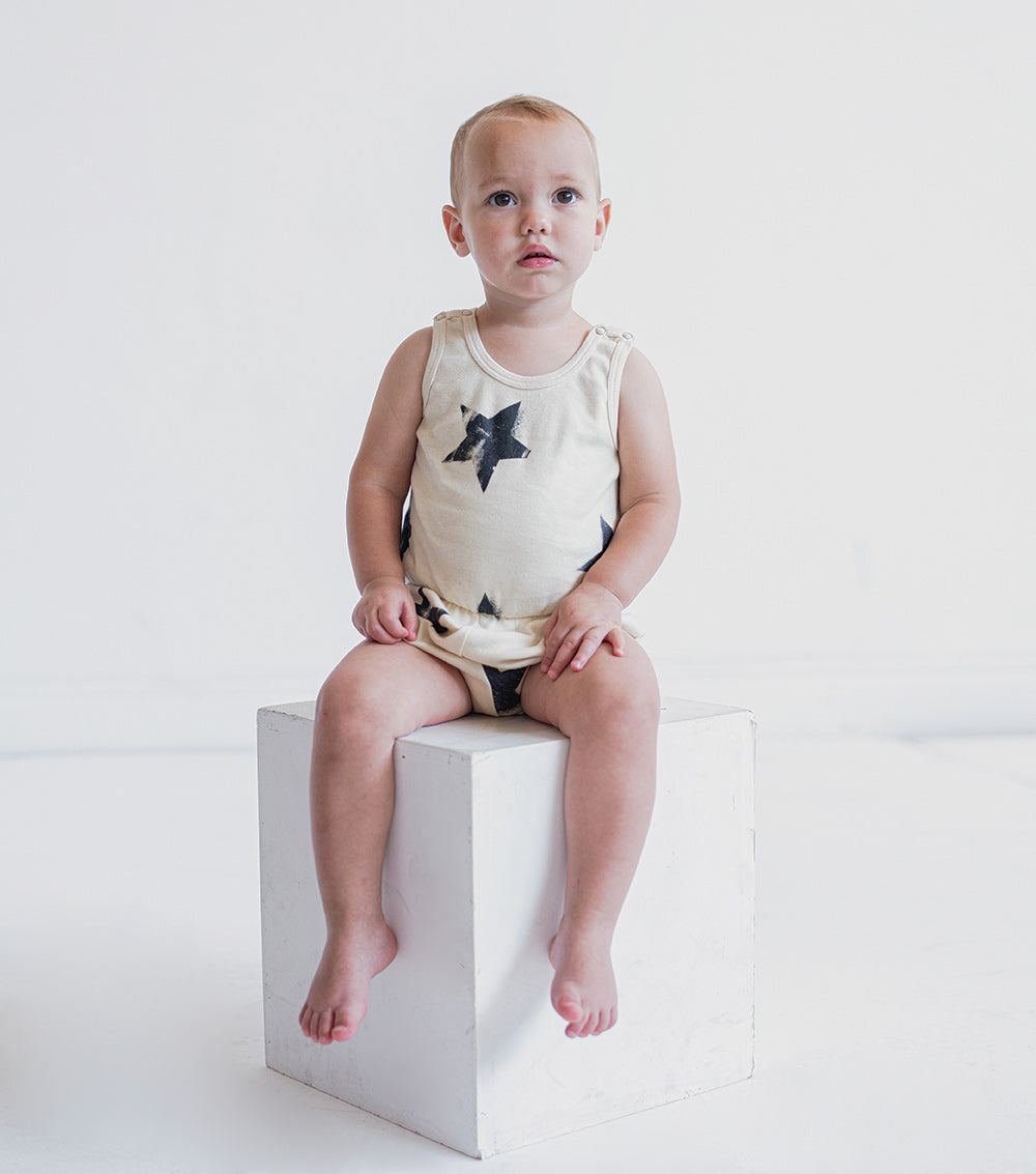 NUNUNU Natural Faded Star Yoga Overall