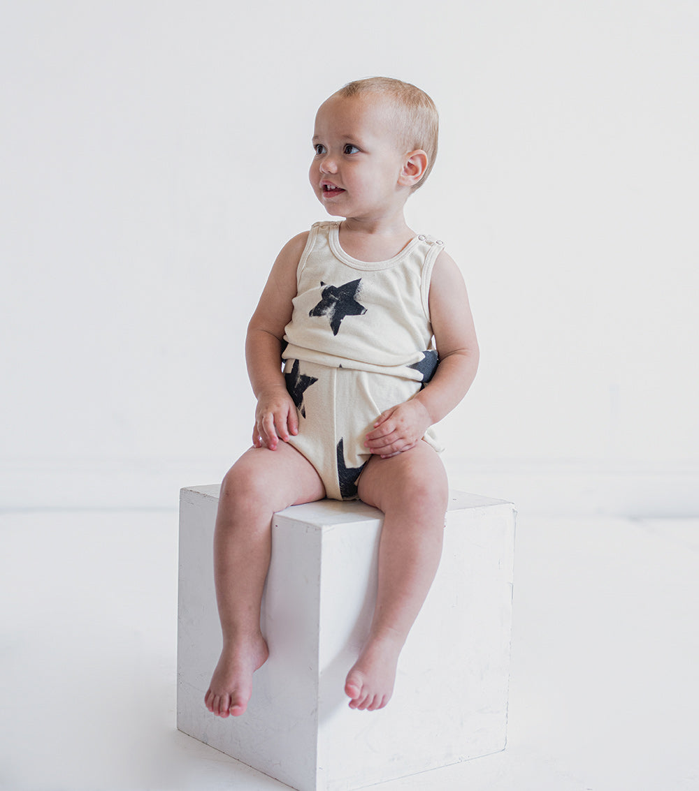 NUNUNU Natural Faded Star Yoga Overall