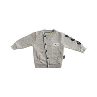 NUNUNU Heather Grey Melting Masks Cardigan