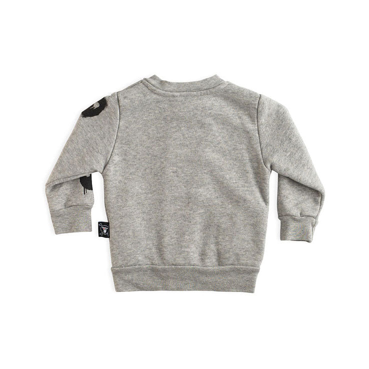 NUNUNU Heather Grey Melting Masks Cardigan
