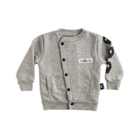 NUNUNU Heather Grey Melting Masks Cardigan