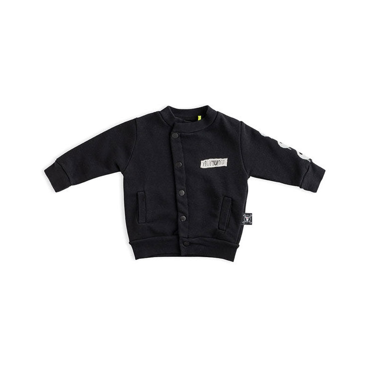 NUNUNU Black Melting Masks Cardigan