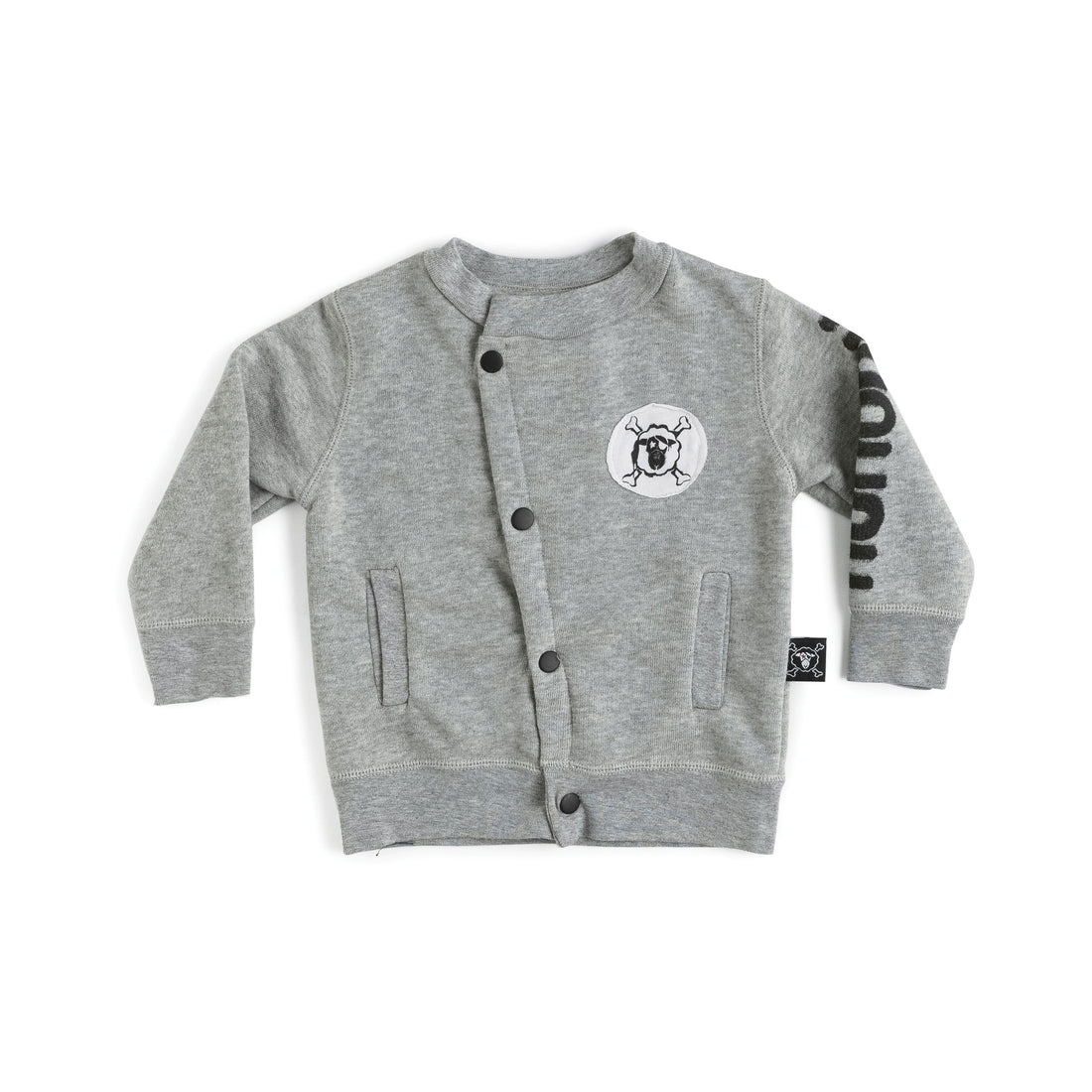 NUNUNU Heather Grey Solid Cardigan