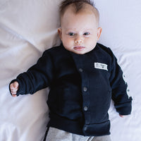 NUNUNU Black Melting Masks Cardigan