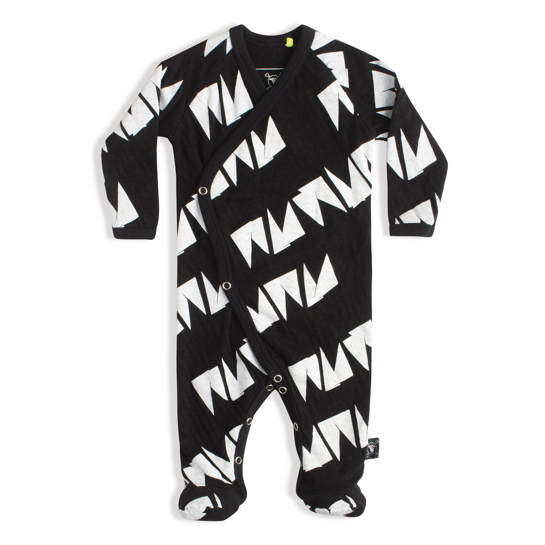 NUNUNU Black Soft Nununu Footed Overall