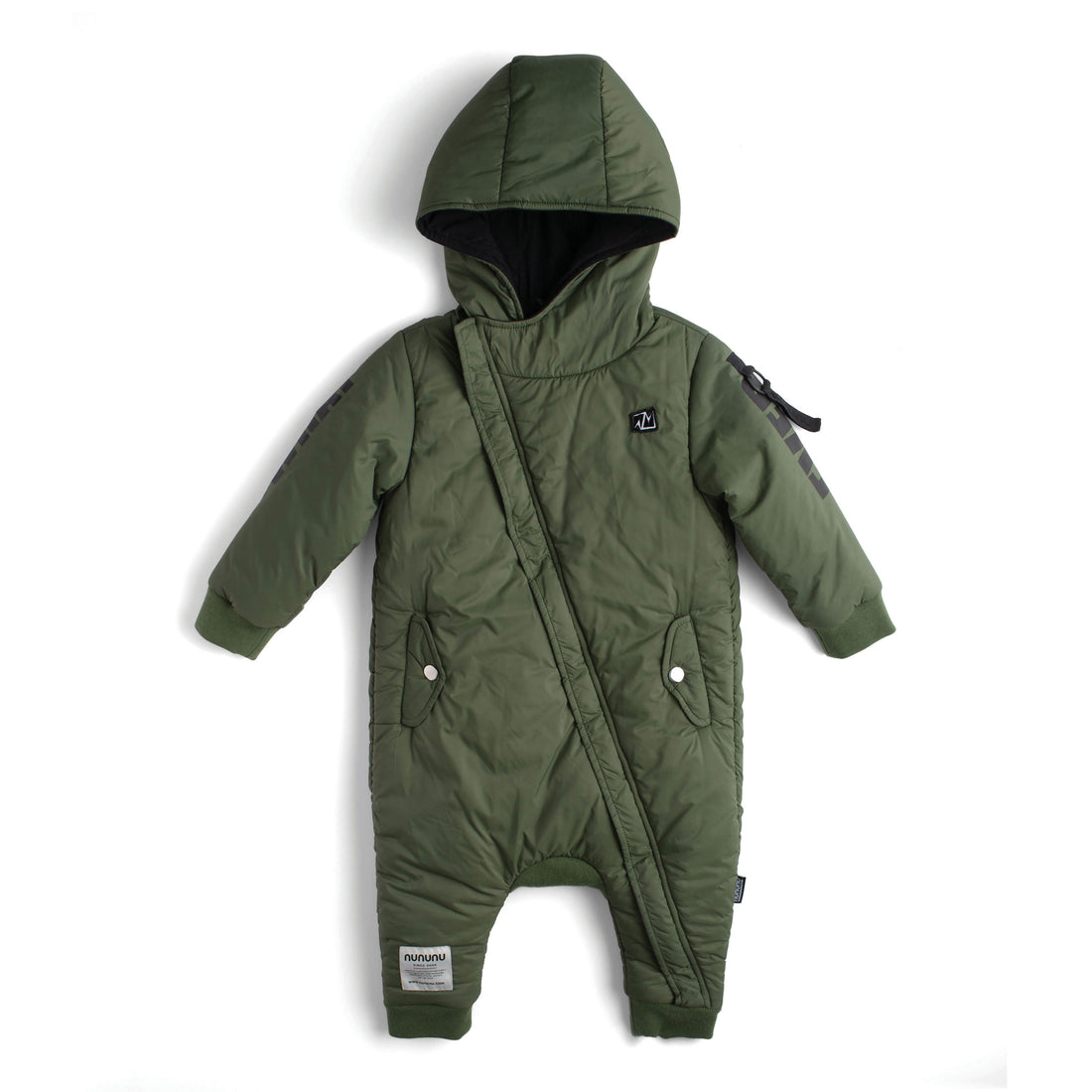 NUNUNU Olive Military Puffy Overall