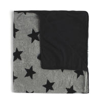 NUNUNU Heather Grey Faded Star Velvet Blanket