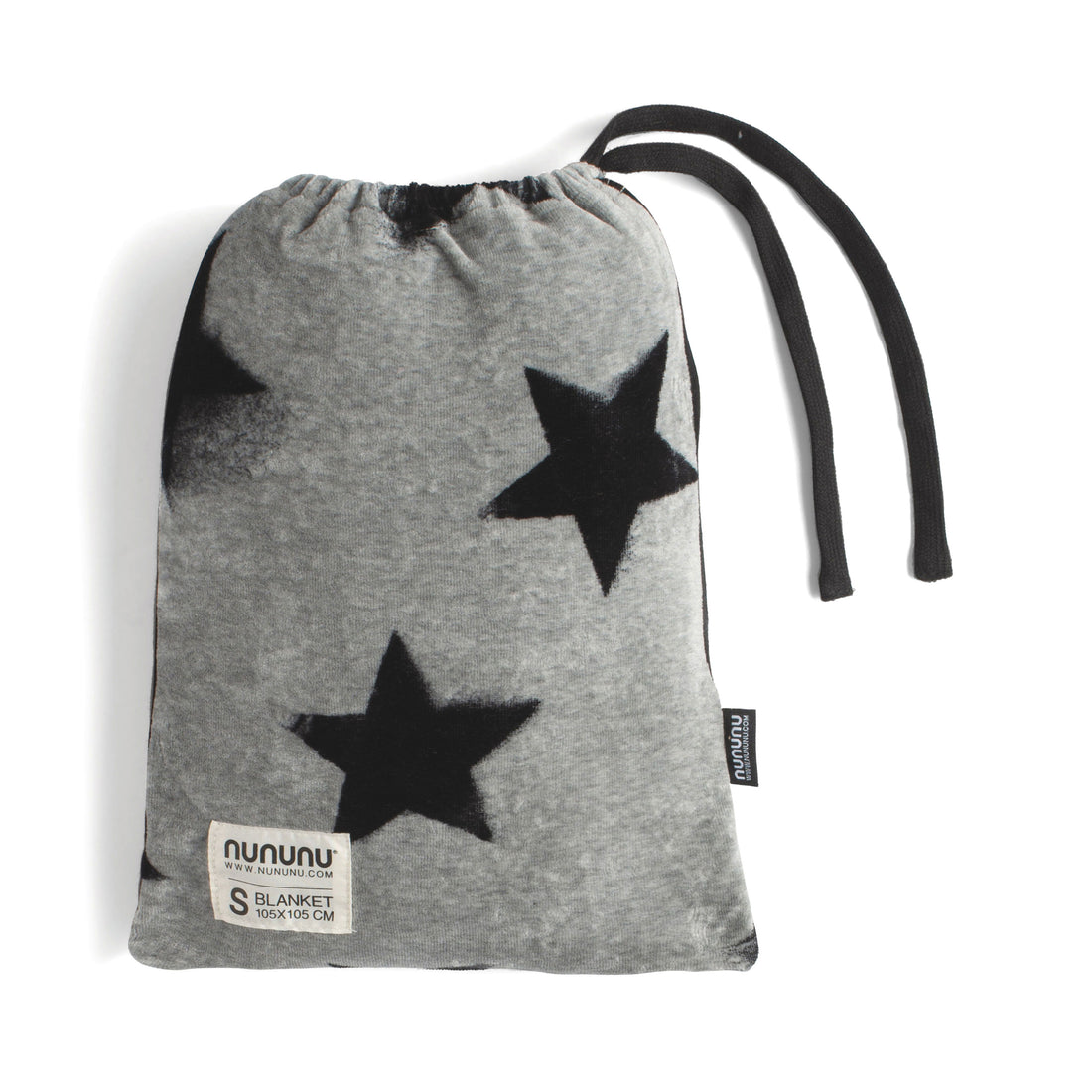 NUNUNU Heather Grey Faded Star Velvet Blanket