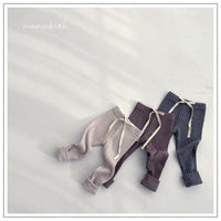 NUNUBIEL Charcoal Ribbed Knit Leggings