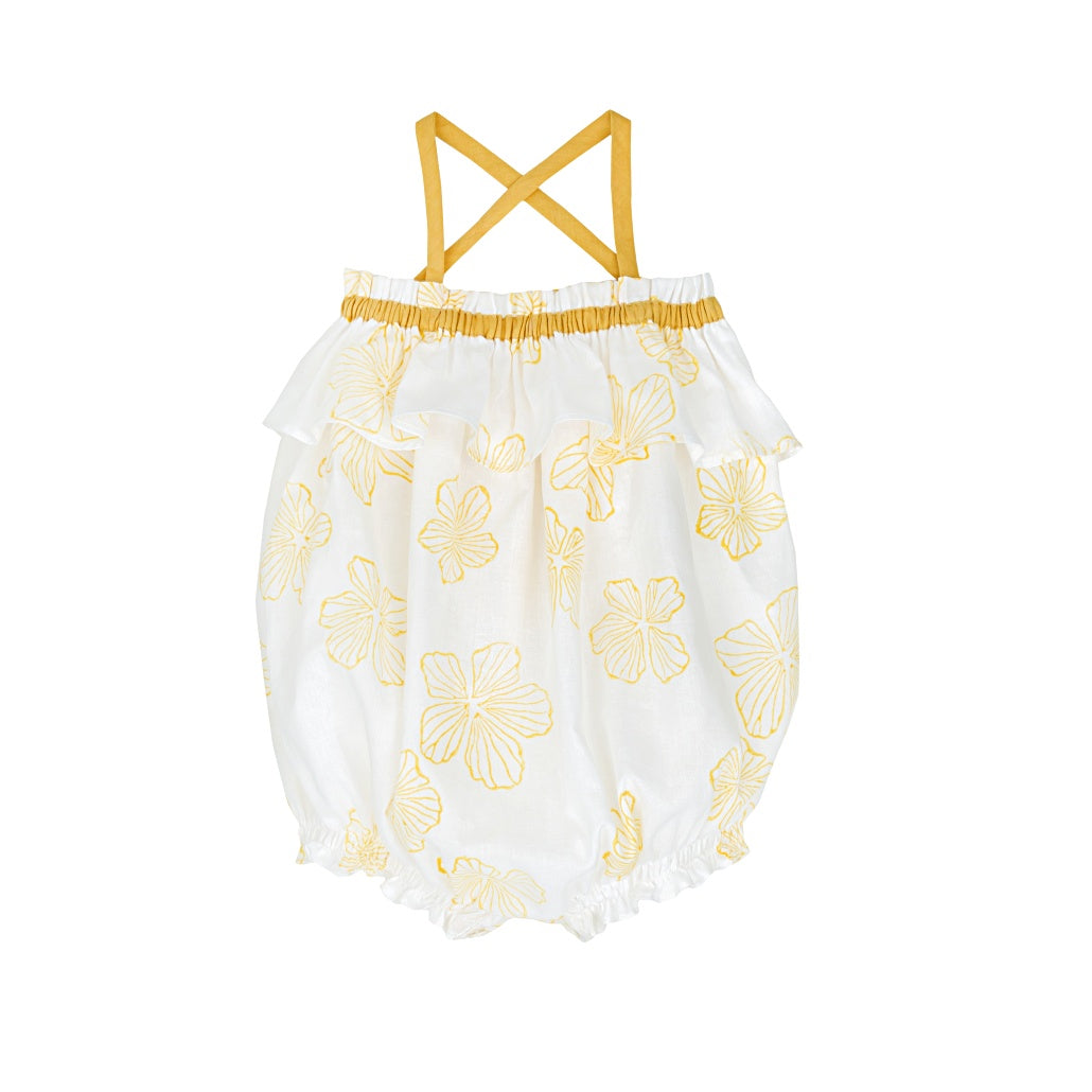 Keti Keta Naples Yellow Flowers Ariel Romper