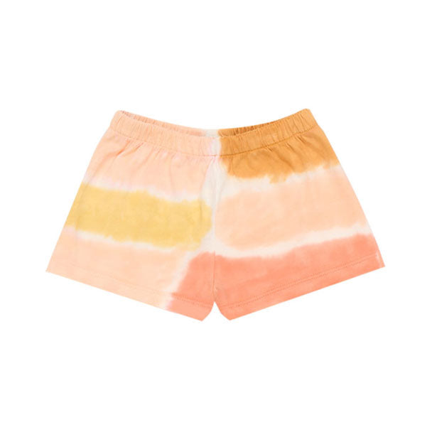 The New Society Coral Tie Dye Nydia Baby Shorts