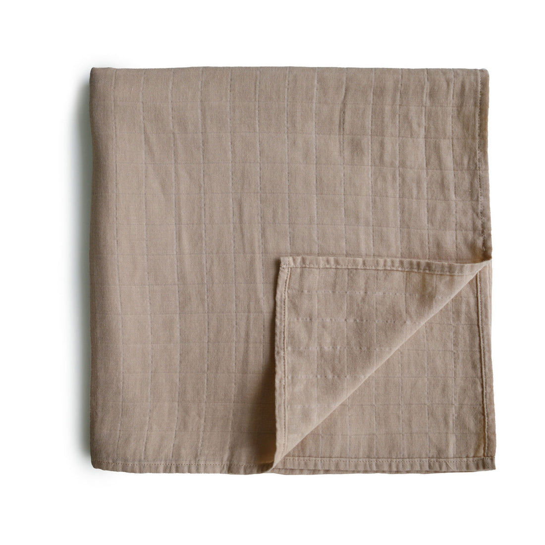 Mushie Muslin Swaddle Blanket Organic Cotton - Natural