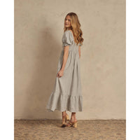Noralee Dusty Blue Gingham Chloe Womens Dress