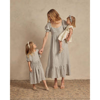 Noralee Dusty Blue Gingham Chloe Womens Dress