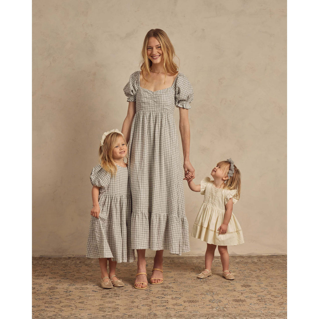chinese dress ladies Noralee Dusty Blue Gingham Chloe Womens Dress – Ladida