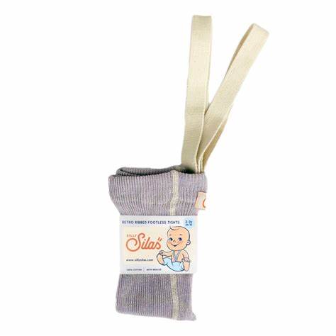 Silly Silas Creamy Lavender Footless Cotton Tights