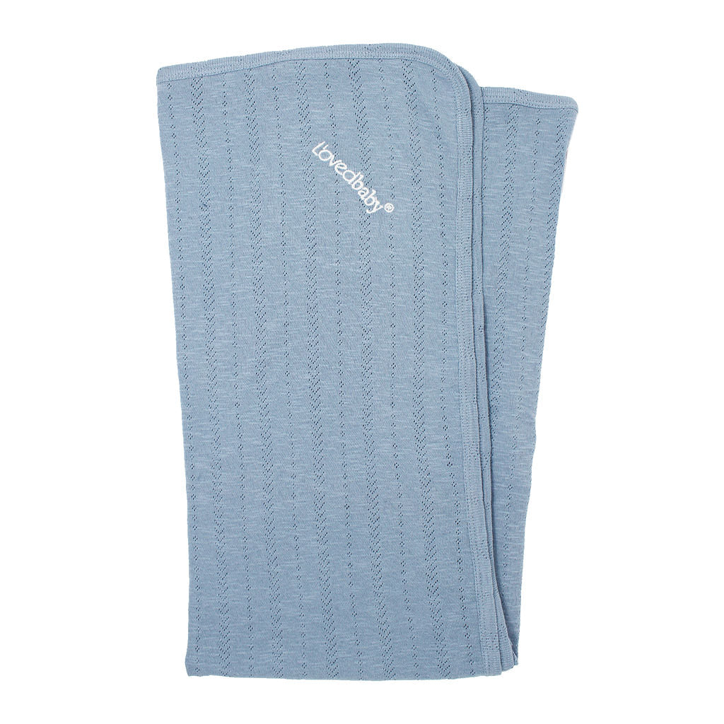Lovedbaby Pool Organic Cotton Pointelle Blanket