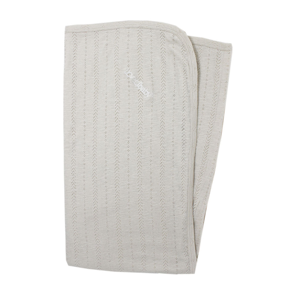 Lovedbaby Stone Organic Cotton Pointelle Blanket