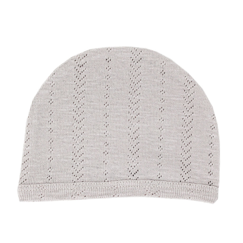 Lovedbaby Light Grey Organic Cotton Pointelle Hat