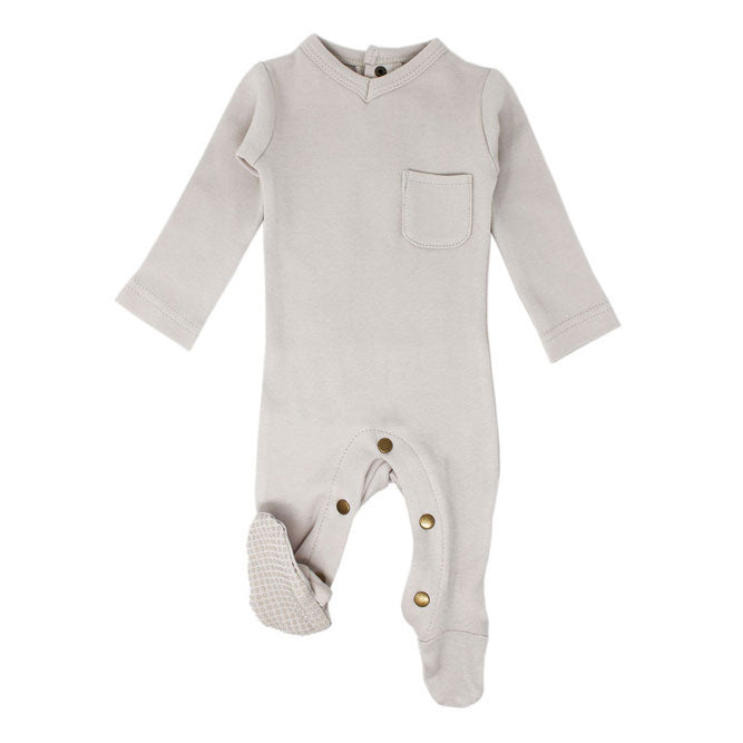 Lovedbaby Light Grey  V-neck Footie