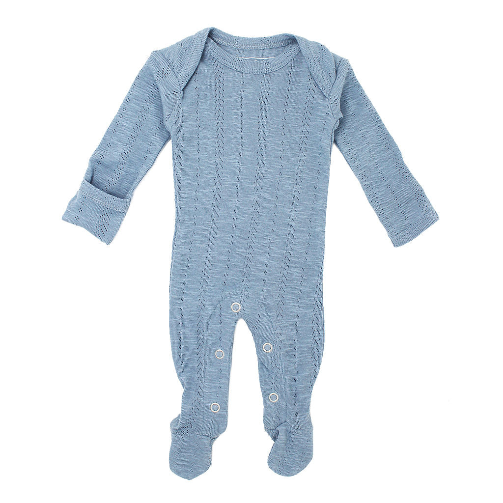 Lovedbaby Pool Organic Cotton Pointelle Footie