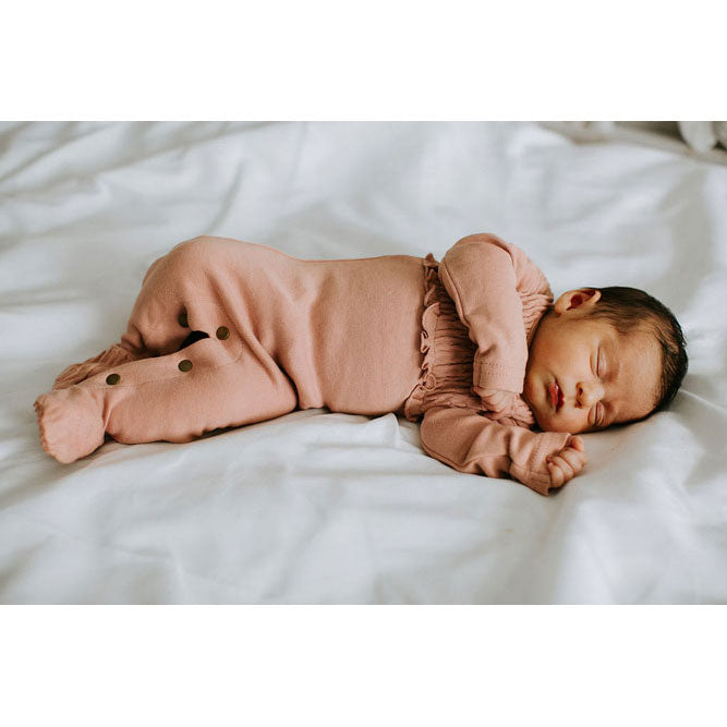 Lovedbaby Mauve Organic Smocked Footie