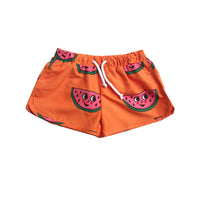 Hugo Loves Tiki Orange Watermelon Swim Trunks