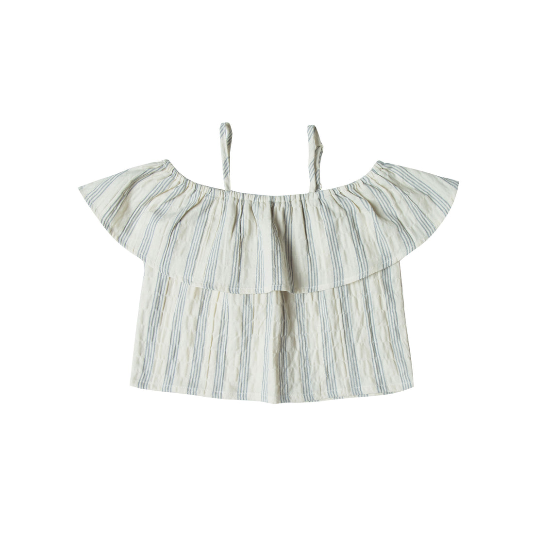 Rylee and Cru Ivory Stripe Off-Shoulder Blouse