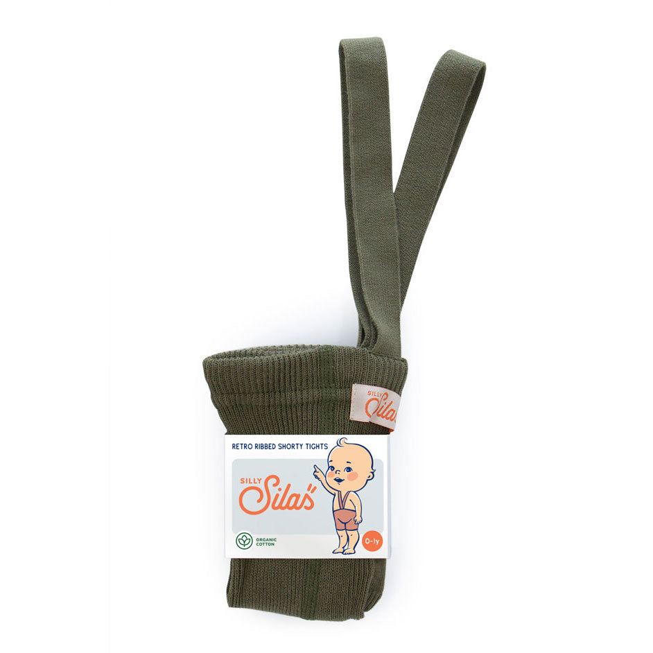Silly Silas Olive Shorty Cotton Tights