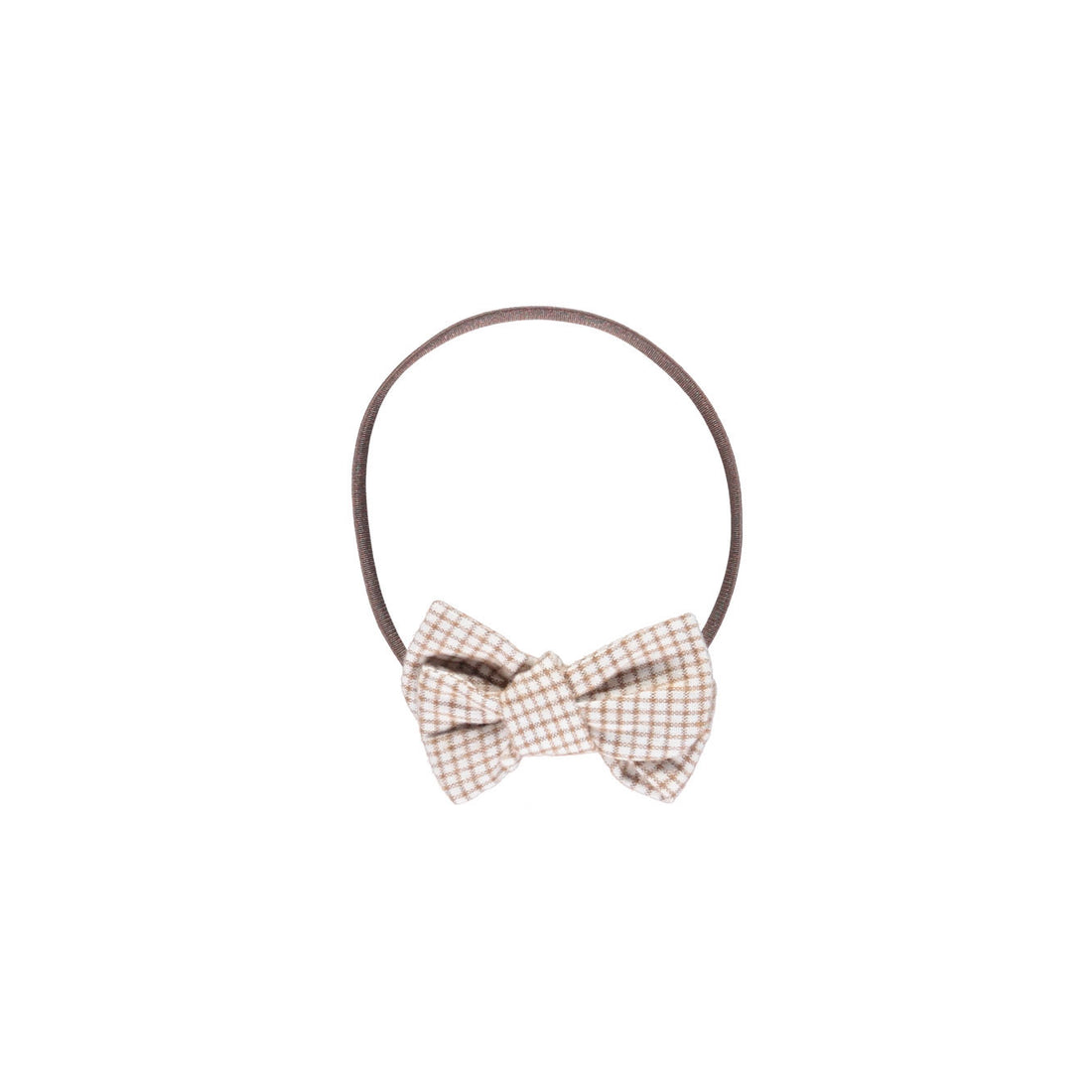 Bebe Organic Pin Check Olivia Baby Bow