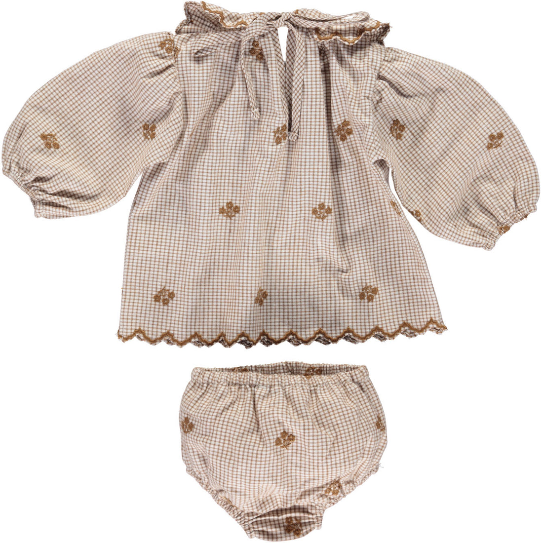 Bebe Organic Pin Check Olivia Baby Set
