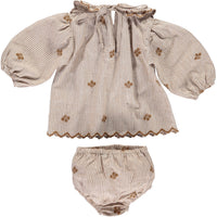 Bebe Organic Pin Check Olivia Baby Set