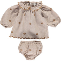 Bebe Organic Pin Check Olivia Baby Set