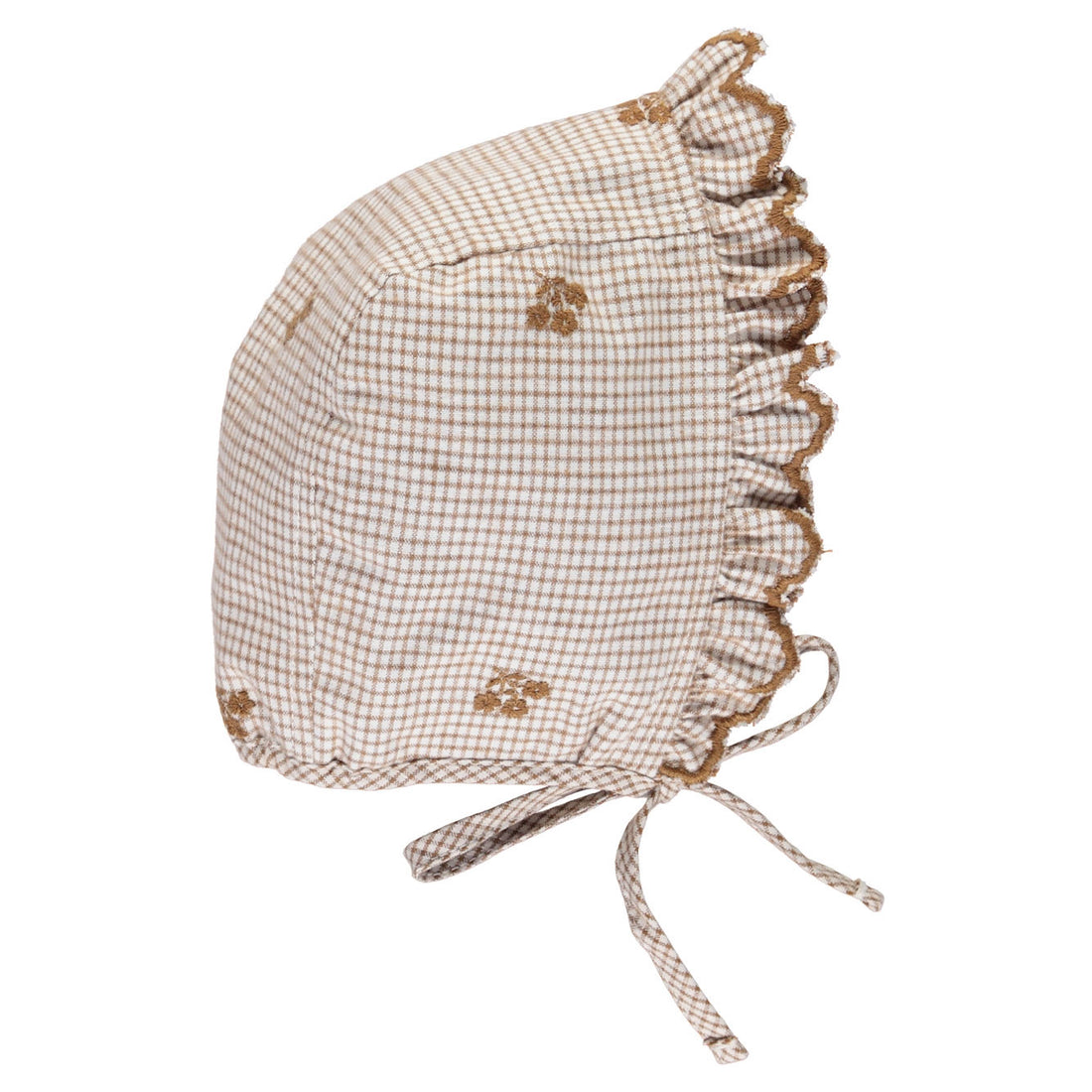 Bebe Organic Pin Check Olivia Bonnet