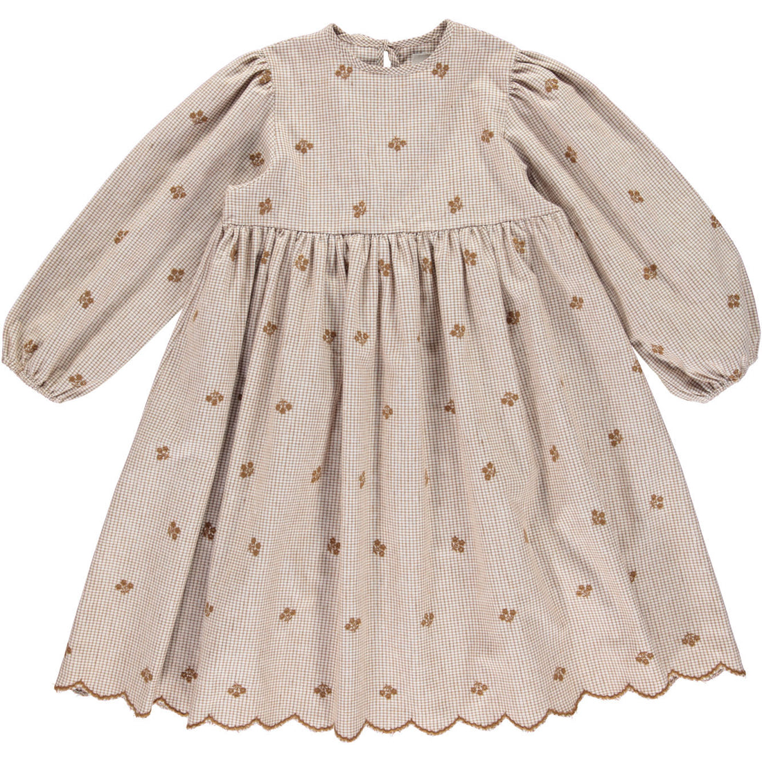 Bebe Organic Pin Check Olivia Dress