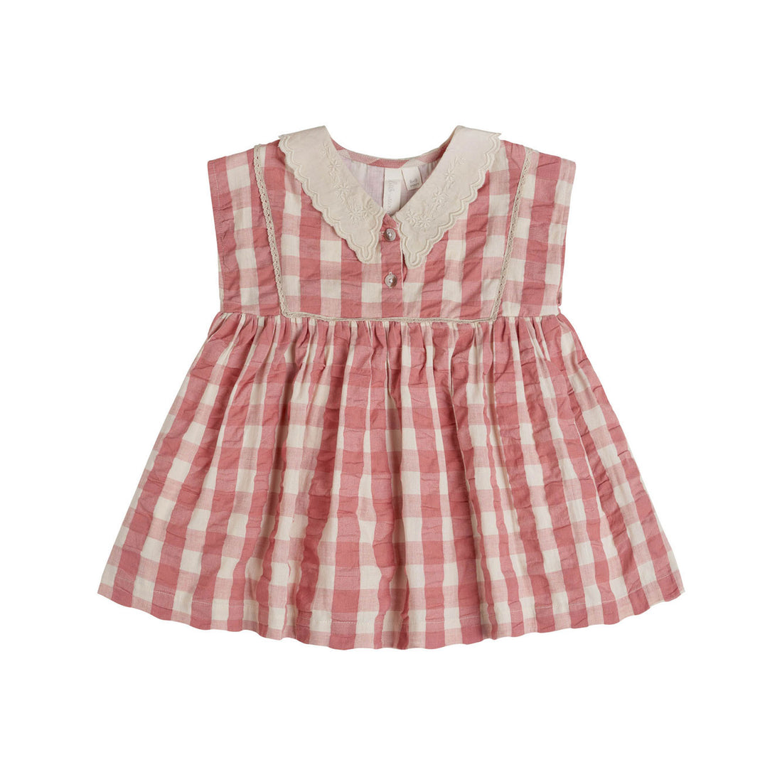 Little Cotton Clothes Sorbet Seersucker Gingham Olivia Blouse