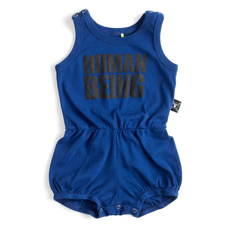 NUNUNU Blue Only Human Yoga Overalls