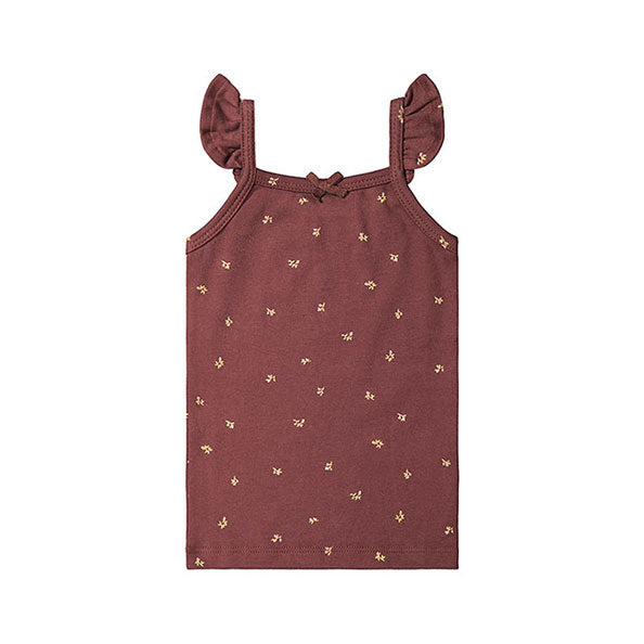 Jamie Kay Organic Cotton Bettina Singlet - Lea Floral Deep Brown