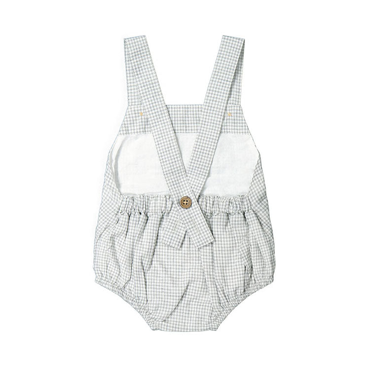 Jamie Kay Organic Cotton Gingham Samy Romper - Sky