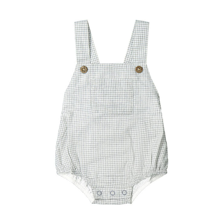 Jamie Kay Organic Cotton Gingham Samy Romper - Sky